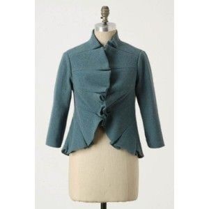Anthropologie Tabitha Terrace House Jacket in Blue